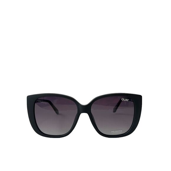 Quay Australia Ever After Medium Sunglasses Black Smoke Polarized - Picture 3 of 8